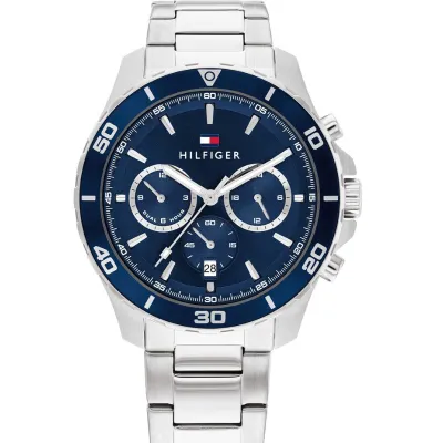 Tommy Hilfiger Stainless Steel Navy Dial Multi-function Men's Watch